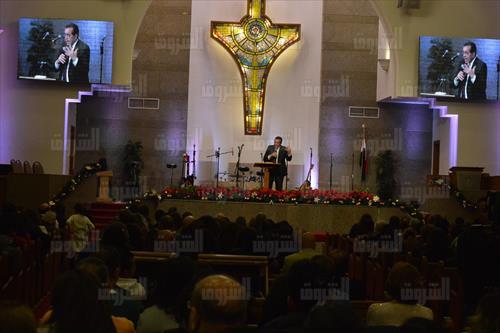 احتفالية الكنيسة الإنجيلية في مصر الجديدة بالعام الجديد 2018 - تصوير: أحمد عبد الفتاح‎